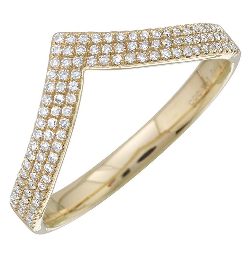 0.2 Ctw Diamond 14k Yellow Gold Round Shape Womens Diamond Ring