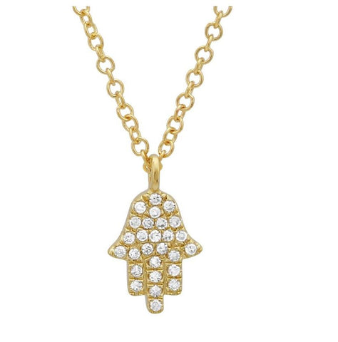 0.06 Ctw Diamond 14k Yellow Gold Round Shape Womens Diamond Necklace Pendant With 16 Inch Chain