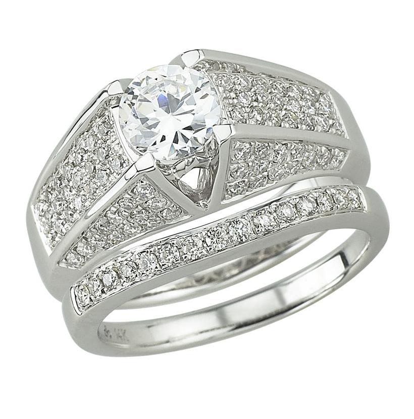 14k White Gold Womens Wedding Engagement Ring