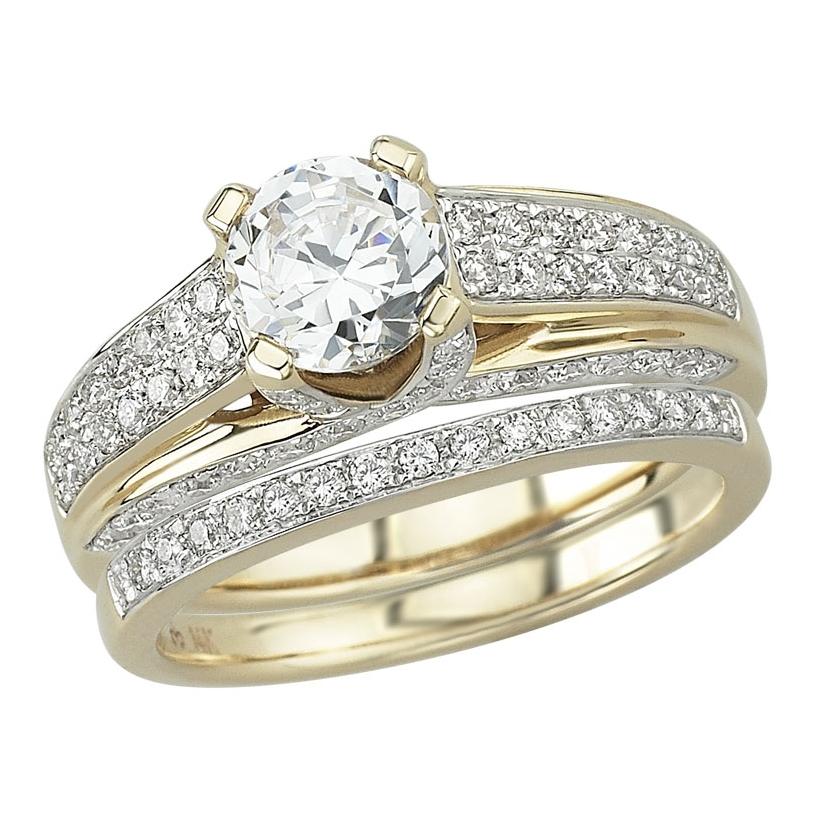 0.76 Ctw Diamond 14k Yellow Gold Round Shape Wedding Engagement Ring
