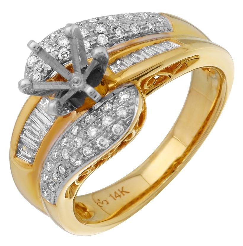 0.45 Ctw Diamond 14k Yellow Gold Womens Diamond Ring