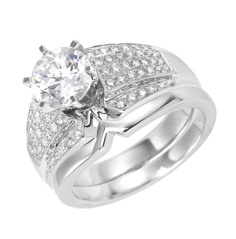 0.44 Ctw Diamond 14k White Gold Womens Diamond Ring