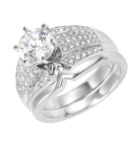 0.44 Ctw Diamond 14k White Gold Womens Diamond Ring