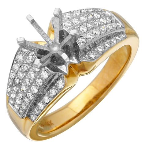 0.44 Ctw Diamond 14k Yellow Gold Womens Diamond Ring