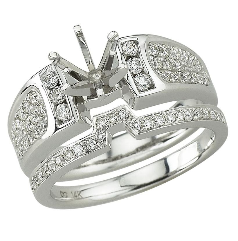 0.5 Ctw Diamond 14k White Gold Round Shape Wedding Engagement Ring