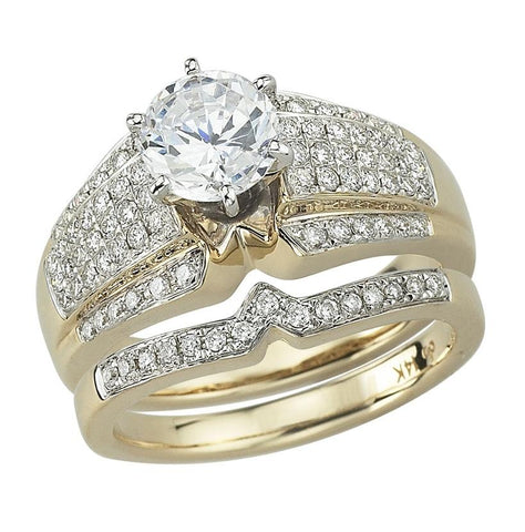 0.53 Ctw Diamond 14k Yellow Gold Round Shape Wedding Engagement Ring