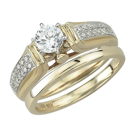 0.22 Ctw Diamond 14k Yellow Gold Womens Diamond Ring