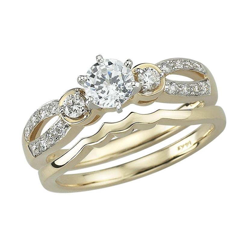 0.25 Ctw Diamond 14k Yellow Gold Round Shape Wedding Engagement Ring