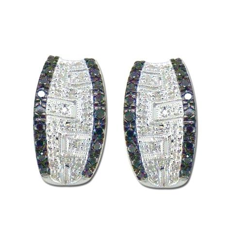 0.76 Ctw Diamond 14k White Gold Round Shape Womens Diamond Earrings