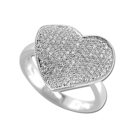 0.4 Ctw Diamond 14k White Gold Round Shape Womens Diamond Ring