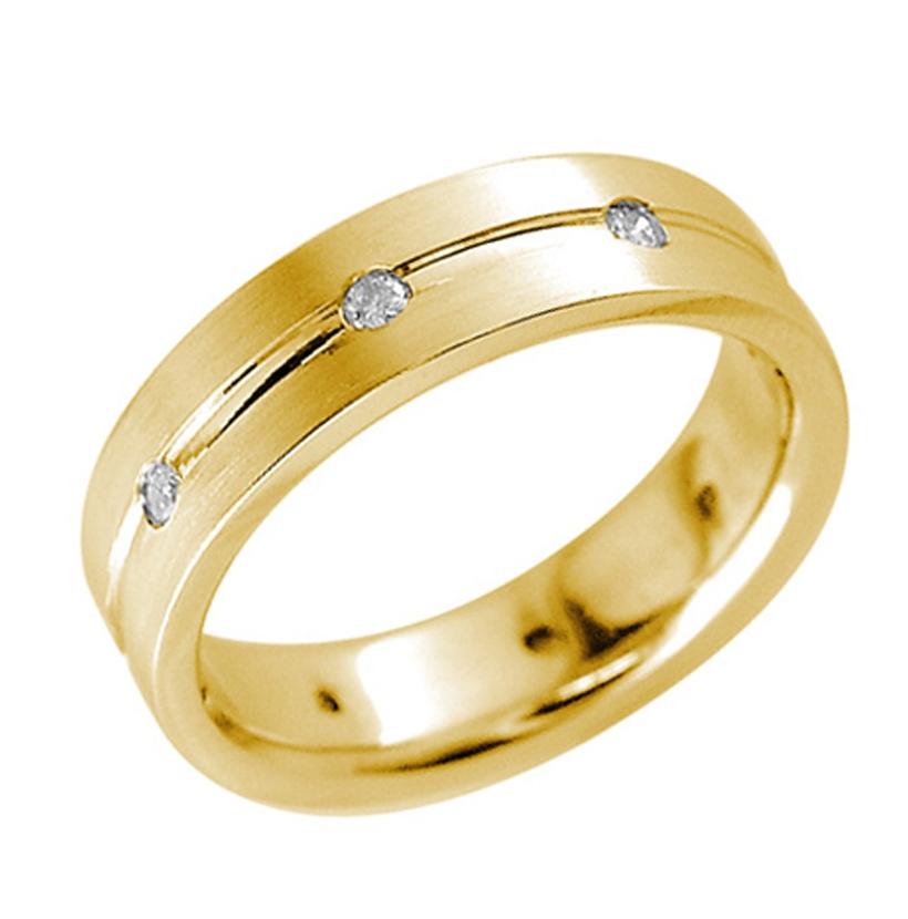0.18 Ctw Diamond 14k Yellow Gold Round Shape Womens Ring, Size 6.5