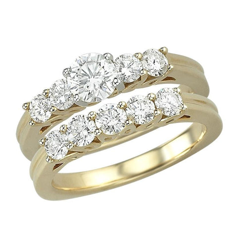 1.51 Ctw Diamond 14k Yellow Gold Round Shape Wedding Engagement Ring