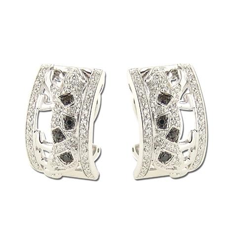 0.52 Ctw Diamond 14k White Gold Round Shape Womens Diamond Earrings