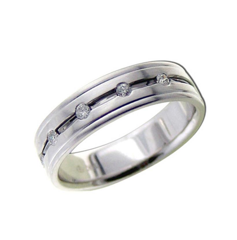 0.15 Ctw Diamond 14k White Gold Round Shape Diamond Womens Ring