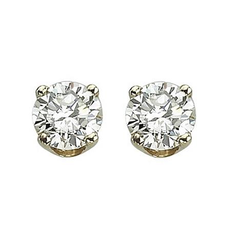 0.75 Ctw Diamond 14k Yellow Gold Round Shape Womens Diamond Earrings