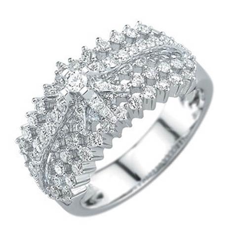 1.04 Ctw Diamond 14k White Gold Round Shape Womens Diamond Ring