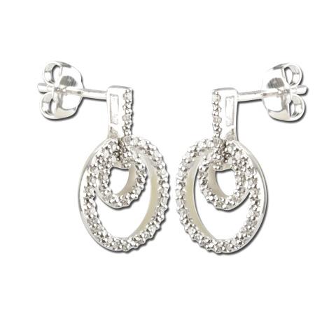 0.23 Ctw Diamond 14k White Gold Round Shape Womens Diamond Earrings