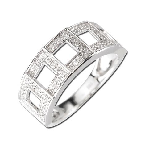 0.1 Ctw Diamond 14k White Gold Round Shape Womens Diamond Ring