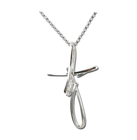 0.01 Ctw Diamond 14k White Gold Round Shape Womens Diamond Necklace Pendant With 16 Inch Chain