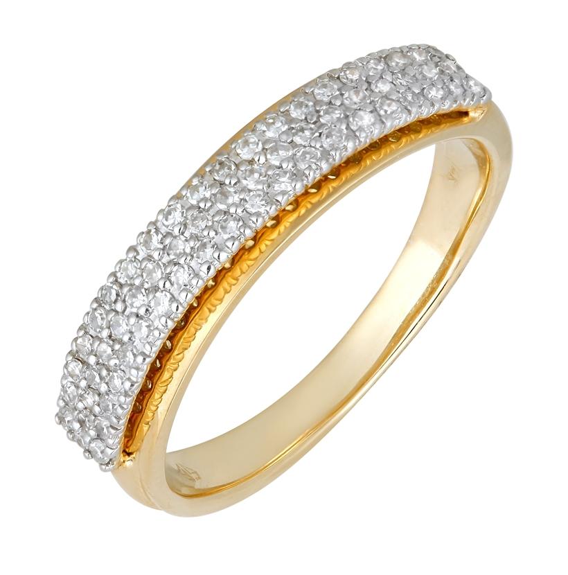 0.25 Ctw Diamond 14k Yellow Gold Round Shape Womens Diamond Ring