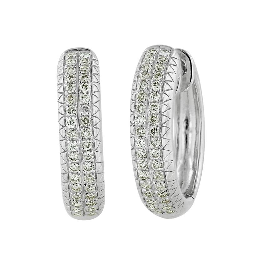 0.25 Ctw Diamond 14k White Gold Round Shape Womens Diamond Earrings