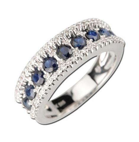 14k White Gold Womens Gemstone Ring