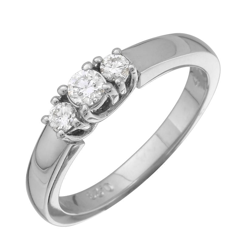 0.25 Ctw Diamond 14k White Gold Round Shape Diamond Womens Wedding Engagement Ring