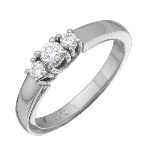 0.25 Ctw Diamond 14k White Gold Round Shape Diamond Womens Wedding Engagement Ring