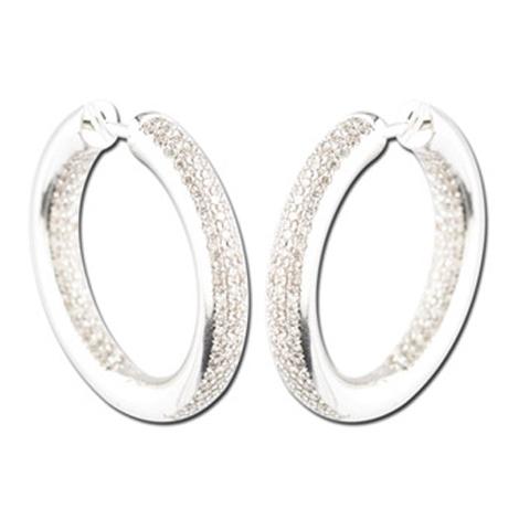 0.71 Ctw Diamond 14k White Gold Round Shape Womens Diamond Earrings