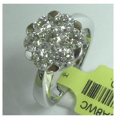 1.5 Ctw Diamond 18k White Gold Round Shape Womens Diamond Ring