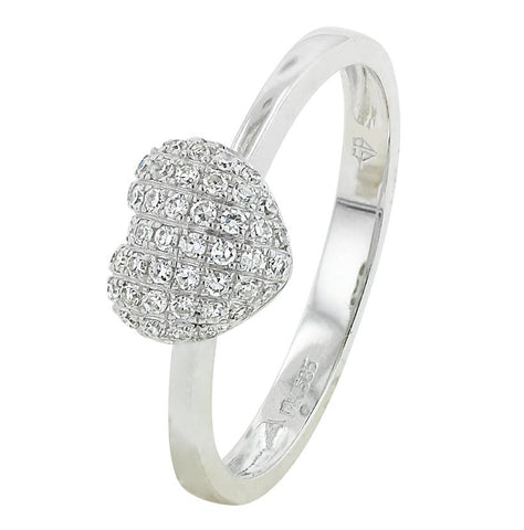 0.15 Ctw Diamond 14k White Gold Womens Diamond Ring