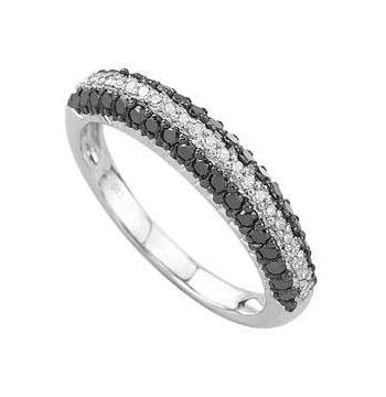 0.55 Ctw Diamond 14k White Gold Round Shape Womens Diamond Ring