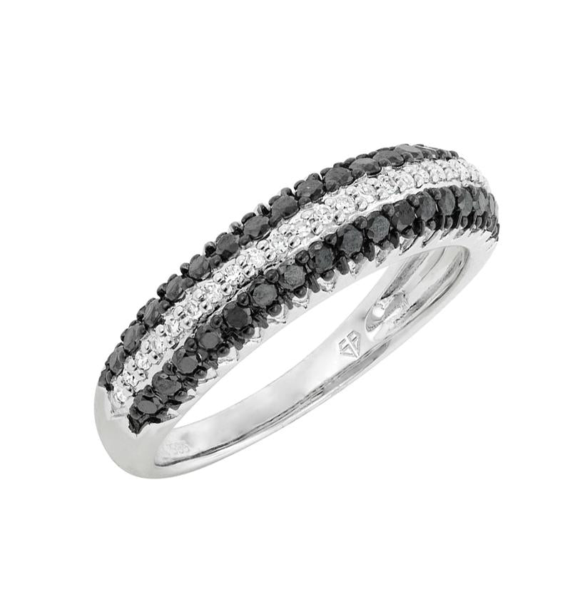 0.55 Ctw Diamond 14k White Gold Round Shape Womens Diamond Ring