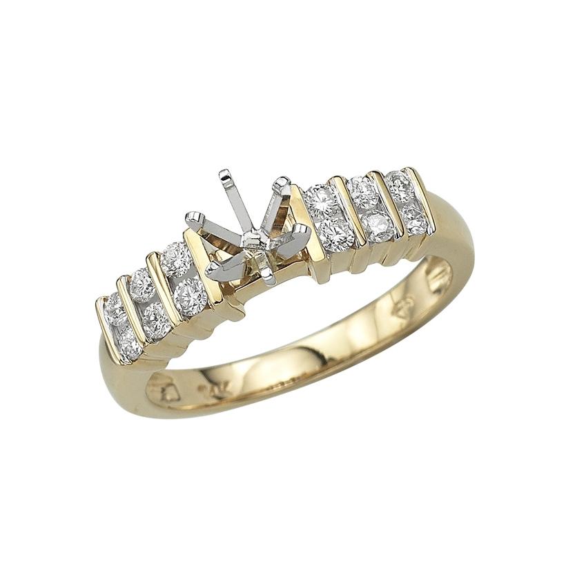0.32 Ctw Diamond 14k Yellow Gold Round Shape Wedding Engagement Ring