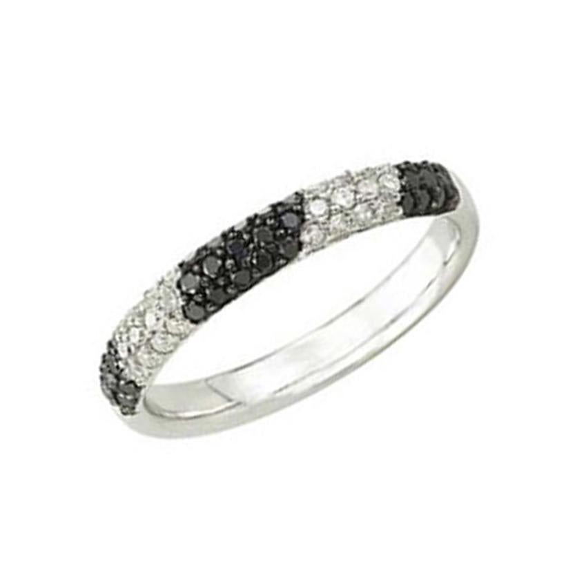 0.51 Ctw Diamond 14k White Gold Round Shape Womens Diamond Ring