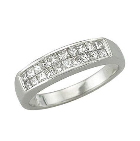 14k White Gold Womens Wedding Band Ring