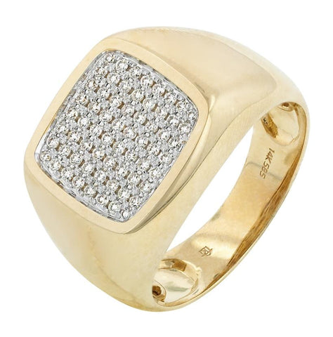 0.43 Ctw Diamond 14k Yellow Gold Round Shape Womens Diamond Ring