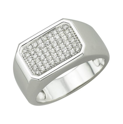 0.33 Ctw Diamond 14k White Gold Round Shape Womens Diamond Ring