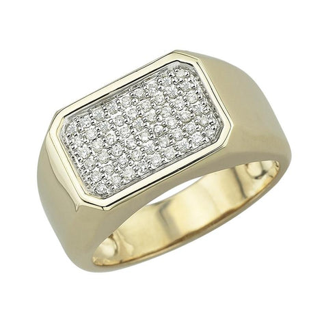 0.33 Ctw Diamond 14k Yellow Gold Round Shape Womens Diamond Ring