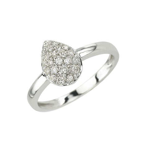 0.25 Ctw Diamond 14k White Gold Round Shape Womens Diamond Ring