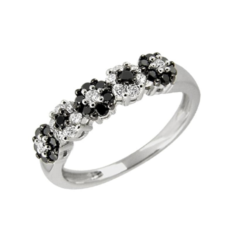 0.43 Ctw Diamond 14k White Gold Round Shape Womens Diamond Ring