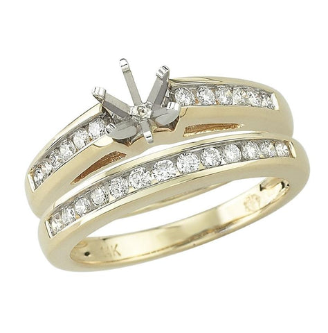 0.45 Ctw Diamond 14k Yellow Gold Round Shape Wedding Engagement Ring