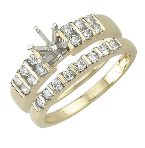 0.49 Ctw Diamond 14k Yellow Gold Round Shape Wedding Engagement Ring