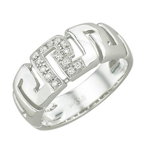 0.11 Ctw Diamond 14k White Gold Round Shape Womens Diamond Ring