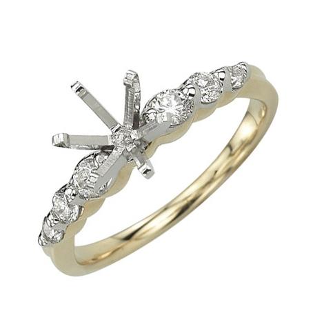 0.32 Ctw Diamond 14k Yellow Gold Round Shape Wedding Engagement Ring