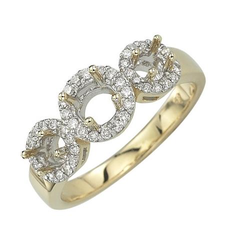 0.24 Ctw Diamond 14k Yellow Gold Round Shape Wedding Engagement Ring