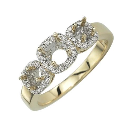 0.24 Ctw Diamond 14k Yellow Gold Round Shape Wedding Engagement Ring