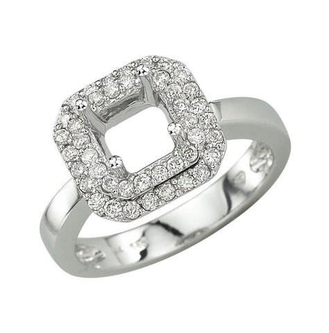 0.34 Ctw Diamond 14k White Gold Round Shape Wedding Engagement Ring