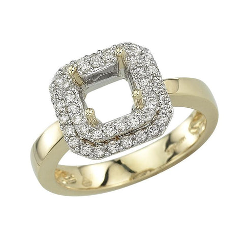 0.33 Ctw Diamond 14k Yellow Gold Round Shape Wedding Engagement Ring