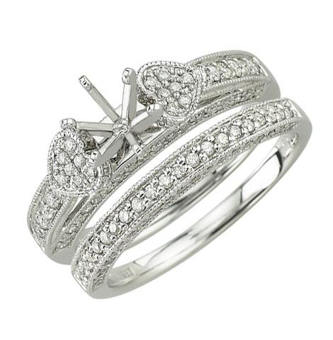 0.72 Ctw Diamond 14k White Gold Round Shape Wedding Engagement Ring